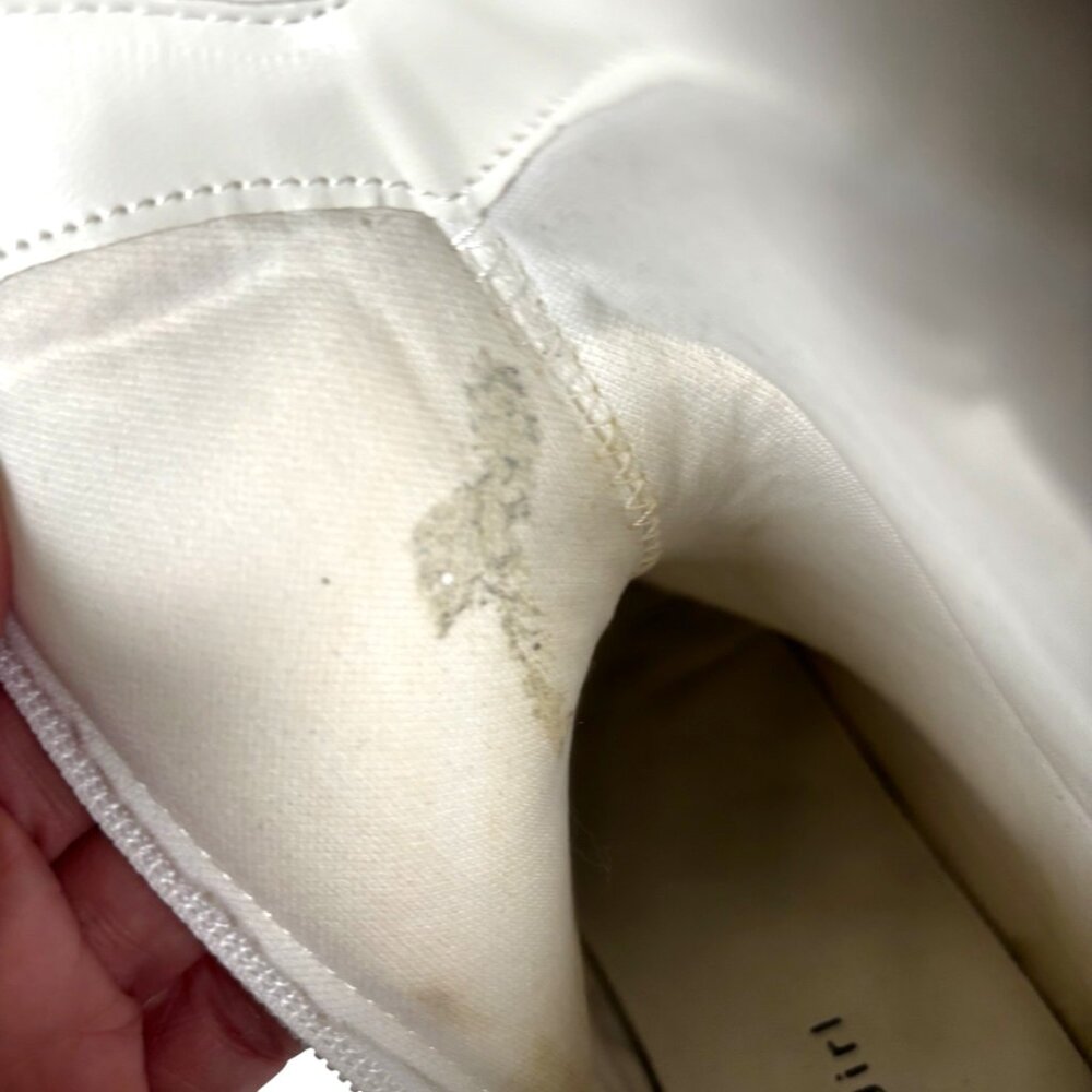 Madden Girls White Cowgirl Boots Sz 5 Western Rodeo Groovy Fun Festive Boho Glam - Picture 10 of 13